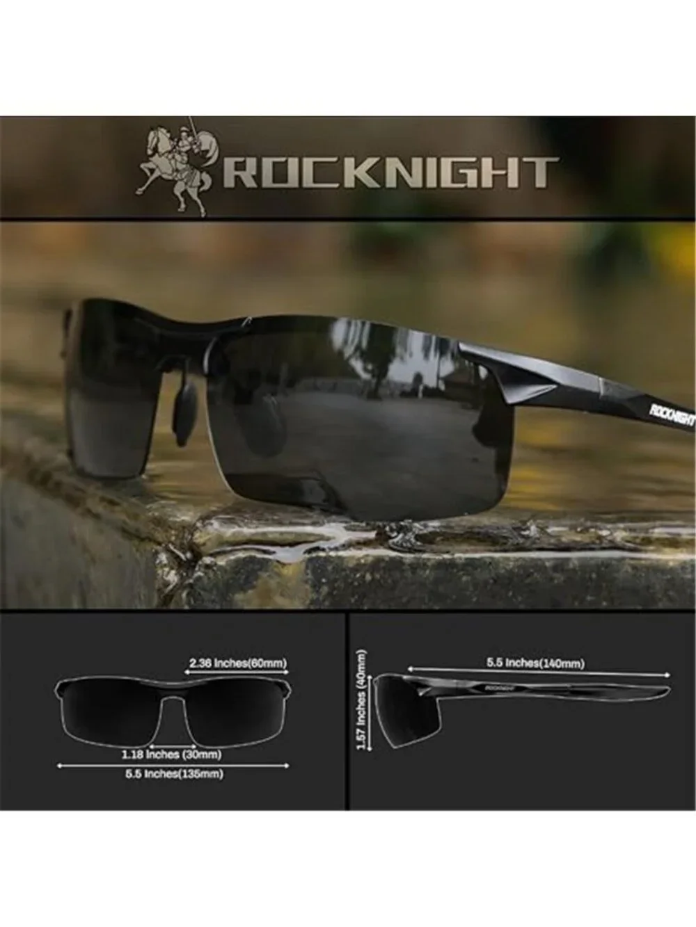 Mens Polarized Sunglasses UV Protection Driving Fishing Lightweight Shades
